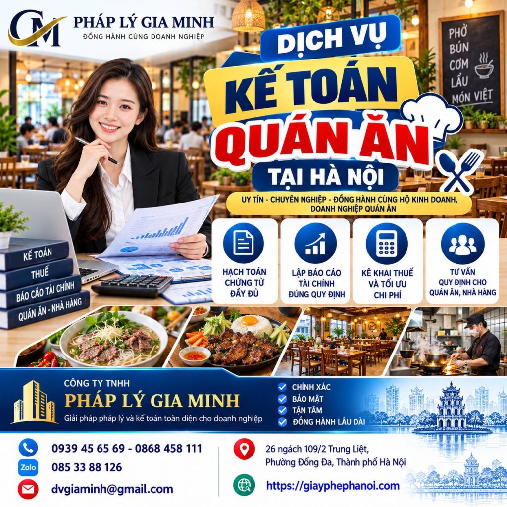 Dịch Vụ Kế Toán Quán Ăn Tại Hà Nội