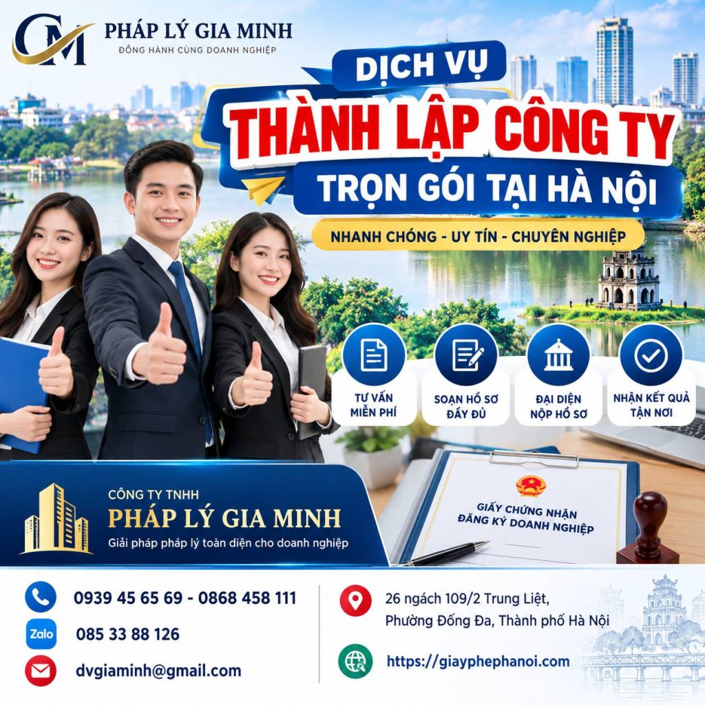 Dịch vụ thành lập công ty trọn gói tại Hà Nội 1 Dịch Vụ Thành Lập Công Ty Trọn Gói Tại Hà Nội