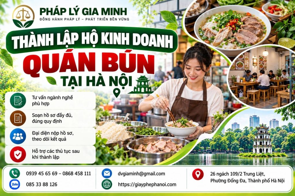 Thành lập hộ kinh doanh quán bún tại Hà Nội 1 Thành lập hộ kinh doanh quán bún tại Hà Nội