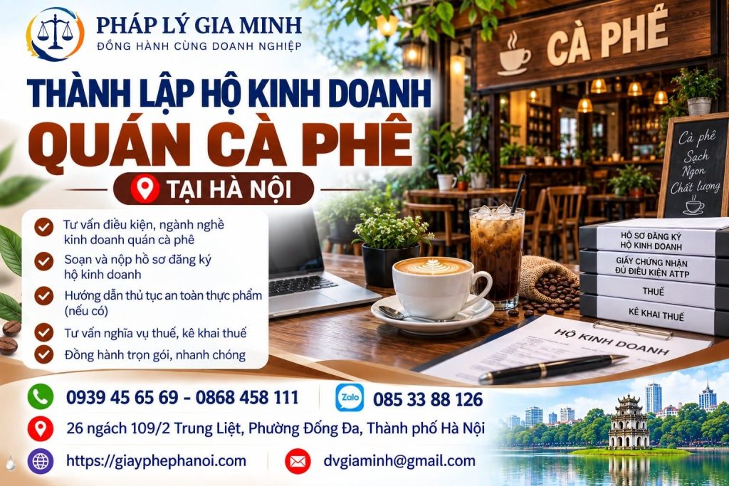 Thành lập hộ kinh doanh quán cà phê tại Hà Nội 1 Thành lập hộ kinh doanh quán cà phê tại Hà Nội
