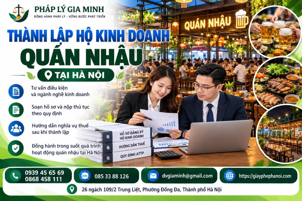 Thành lập hộ kinh doanh quán nhậu tại Hà Nội