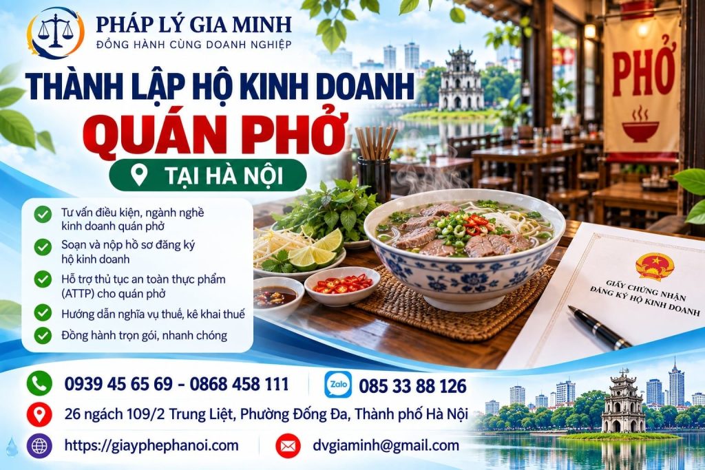 Thành lập hộ kinh doanh quán phở tại Hà Nội 1 Thành lập hộ kinh doanh quán phở tại Hà Nội